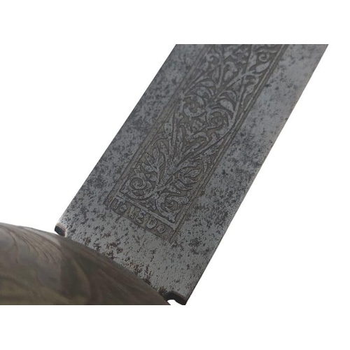 536 - Wonderful ornate sword. 
Blade has an engraved 28cm length design at the base of the blade and stamp... 