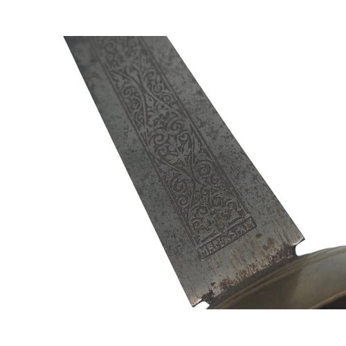 536 - Wonderful ornate sword. 
Blade has an engraved 28cm length design at the base of the blade and stamp... 