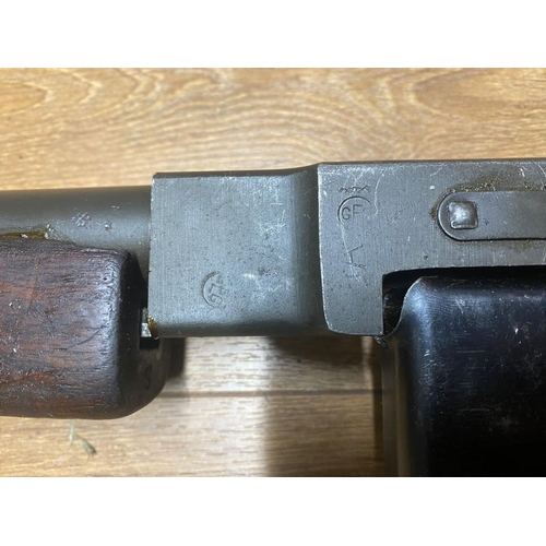 65 - A Deactivated Thompson WW2 Sub Machine Gun. M1A1 model. Moving bolt under spring pressure. Latest EU... 