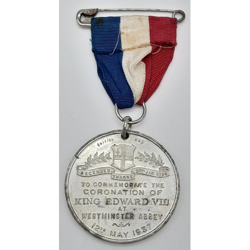 80 - A vintage proposed Edward 1937 medal commemorate the coronation of King Edward VIII at Westminster A... 