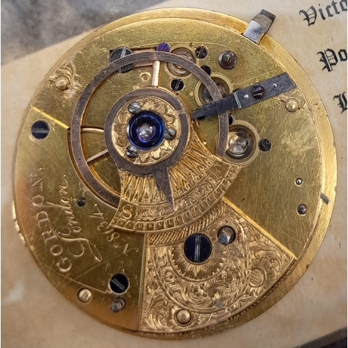 665B - From the Blyth Collection - A Unique Hand-Made Horologist's Art-Piece.  A Framed Victorian Fusee Cha... 