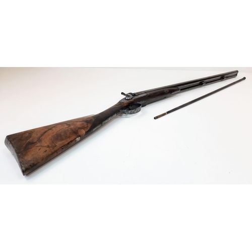 410 - A Deactivated Vintage Charles Adams Double Barrel Shotgun. 12 gauge - double hammer. EU deactivation... 