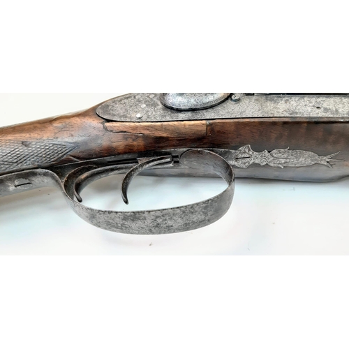 410 - A Deactivated Vintage Charles Adams Double Barrel Shotgun. 12 gauge - double hammer. EU deactivation... 