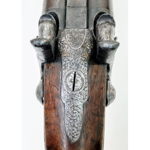 410 - A Deactivated Vintage Charles Adams Double Barrel Shotgun. 12 gauge - double hammer. EU deactivation... 