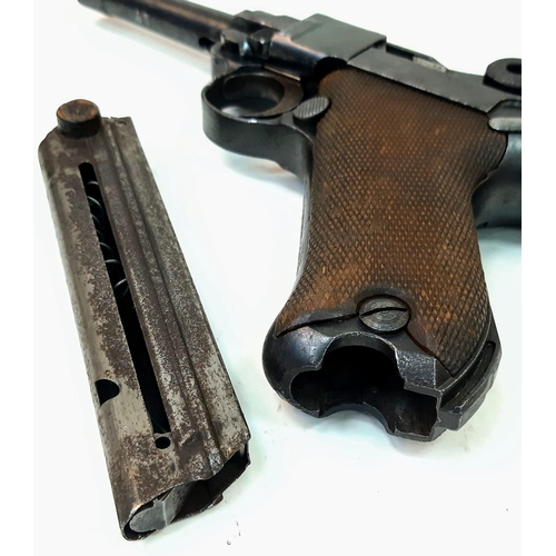 417 - A Deactivated 1915 German Luger P08 Pistol. 10cm barrel length, 9 x 19mm calibre. Comes with an EU d... 