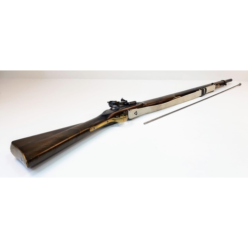 431 - A Deactivated Rare Enfield Tower Flint Lock Rifle. Comes with an EU deactivation certificate. Muzzle... 