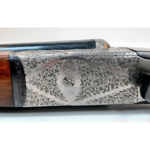 326 - A Deactivated 16 Gauge Kettner Side by Side Shotgun. Cologne model. Double triggers. Clean barrels a... 