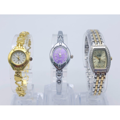 1799 - A Parcel of Ladies Quartz Cocktail Watches by Censi Collection & SL. All with new batteries fitted N... 