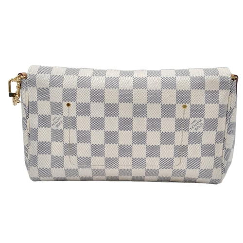 291 - A Louis Vuitton Crossbody Bag. Checked leather exterior with gold tone hardware. Textile interior wi... 