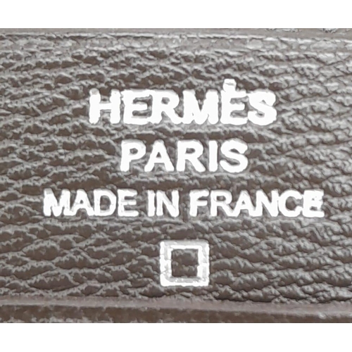 95 - A Hermes Crocodile Leather Large Wallet. Beautifully textured exterior brown leather. 20cm length x ... 