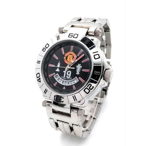 A Limited Edition, Manchester United Commemorative Stainless Steel
