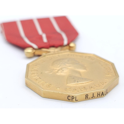 1555 - Canadian Forces Decoration (CD) EIIR, named to: Cpl R J Hall. It is of interest to note that The Pri... 