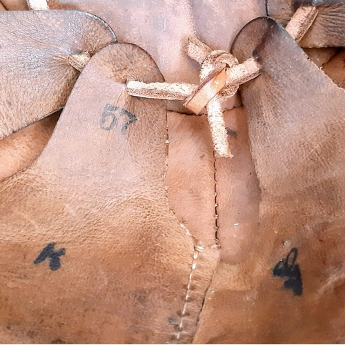 358 - An Unknown WW2 German Factory Fire Fighters Helmet and liner.