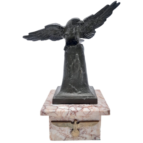 117 - Late War German Spelter Eagle with an Iron Cross 2nd Class and Cap Badge.