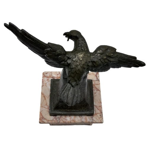 117 - Late War German Spelter Eagle with an Iron Cross 2nd Class and Cap Badge.