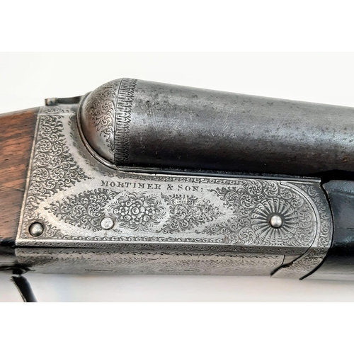 247 - A Vintage Deactivated 12 Gauge Side by Side Sawn-Off Shotgun. This British Mortimer made gun has 11 ... 