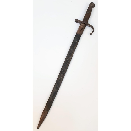 325 - A rare, authentic Ottoman Mauser M1903 bayonet with original scabbard, datedv1907/08 (Islamic year 1... 