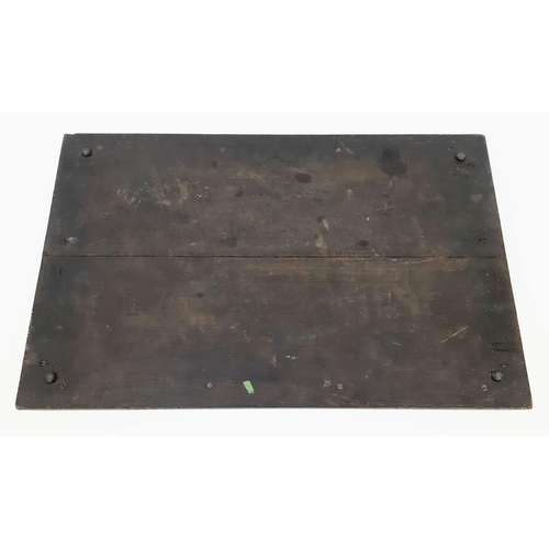 339 - A good honest piece of Victoriana. An antique, solid oak, serving tray with bronze handles. Dimensio... 