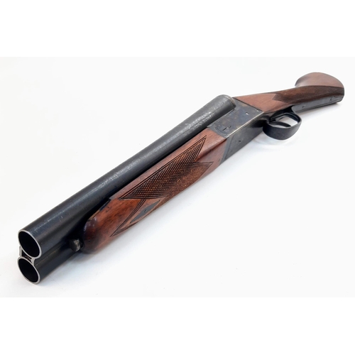 394 - A Vintage Deactivated 12 Gauge Side by Side Sawn-Off Shotgun. This Italian Sable made gun has 11 inc... 