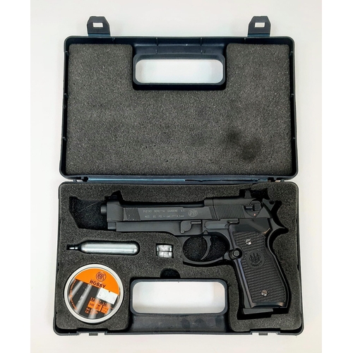 436 - A Beretta CO2 pistol - cal.177. Comes in factory case with auxiliaries. UK Mainland Sales Only