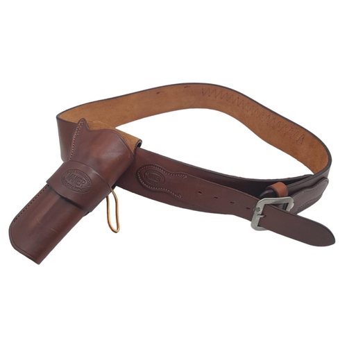 353 - An Unworn High-Quality American Leather Cartridge Belt and Holster for a Revolver. Will fit many mod... 