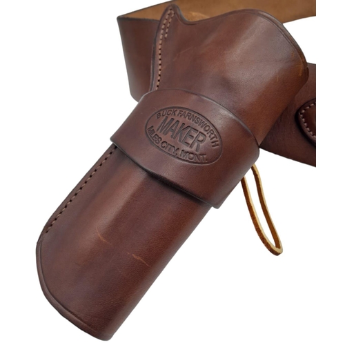 353 - An Unworn High-Quality American Leather Cartridge Belt and Holster for a Revolver. Will fit many mod... 