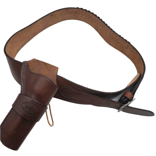 353 - An Unworn High-Quality American Leather Cartridge Belt and Holster for a Revolver. Will fit many mod... 