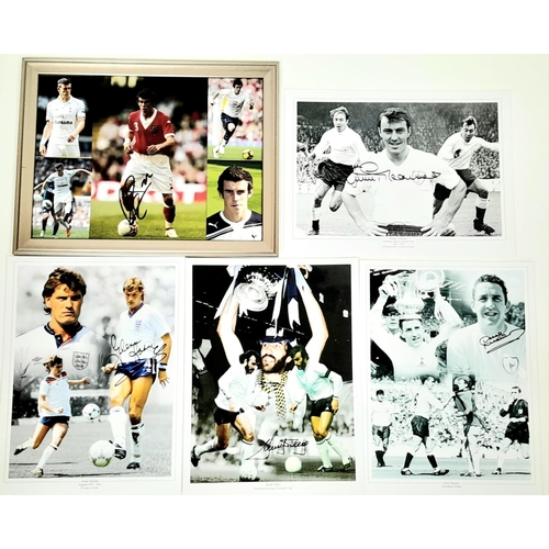 171 - COYS A SPURS FANS DREAM LOT COMPRISING OF A FRAMED MONTAGE OF 5 ACTION PHOTOS AND AUTOGRAPH OF GARET... 