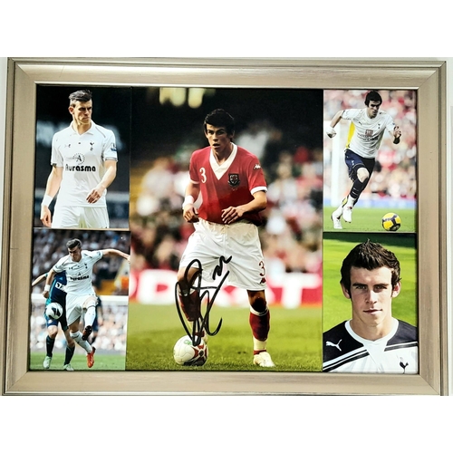 171 - COYS A SPURS FANS DREAM LOT COMPRISING OF A FRAMED MONTAGE OF 5 ACTION PHOTOS AND AUTOGRAPH OF GARET... 