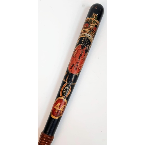 379 - Victorian Painted Kirkcaldy Police Truncheon.