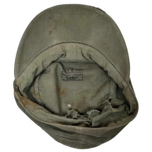 344 - A WW2 German Africa Corps M41 Field Cap. A real “Been There” item. Small Size.