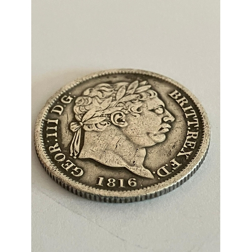 301 - 1816 GEORGE III SILVER SHILLING in Very/extra fine condition. Please see Pictures.