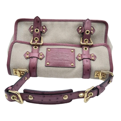 422 - A LOUIS VUITTON PURPLE OSTRICH SAC EXPRESS GM PURSE LIMITED EDITION ONLY USED A COUPLE OF TIMES , IN... 