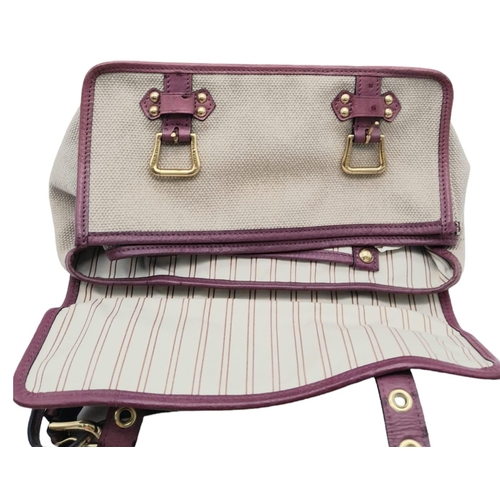 422 - A LOUIS VUITTON PURPLE OSTRICH SAC EXPRESS GM PURSE LIMITED EDITION ONLY USED A COUPLE OF TIMES , IN... 