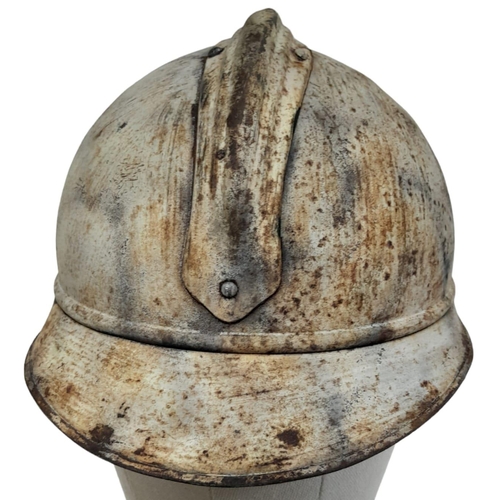 467 - A WW1 French Medics 1915 Model Adriane Helmet with liner. A real “Been There” item.