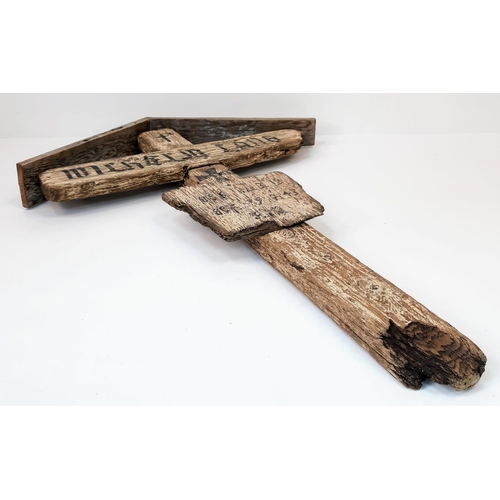 365 - A WW2 Wooden Makeshift German Grave Marker from a Field Burial in Normandy, France. This was replace... 