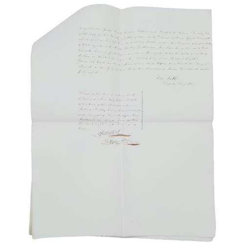 984 - A Parcel of Two Extremely Rare Antique Historical Documents Comprising; 1) 1737 Dated Original Copy ... 