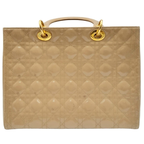 10 - A Christian Dior Large Lady 'Diana' Dior Bag, quilted patent leather with gold tone hardware and Dio... 