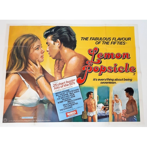 1275 - Nine Vintage Quad Movie Posters. Includes: Lemon Popsicle, Making Love (Kate Jackson), The Last Amer... 