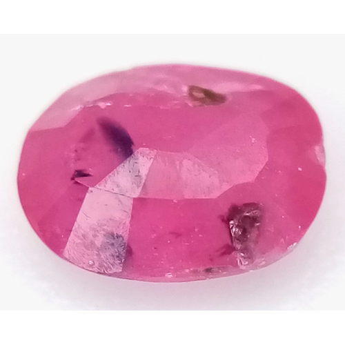 1557 - A 0.47ct Untreated Burma Pigeon Blood Red Ruby, in the Oval Shape. Comes with the GFCO Swiss Certifi... 