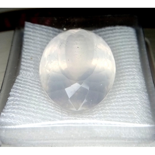 1567 - A 58.44ct Madagascar Natural Rose Quartz Gemstone, in the Oval Faceted cut. Comes with the AIG Certi... 