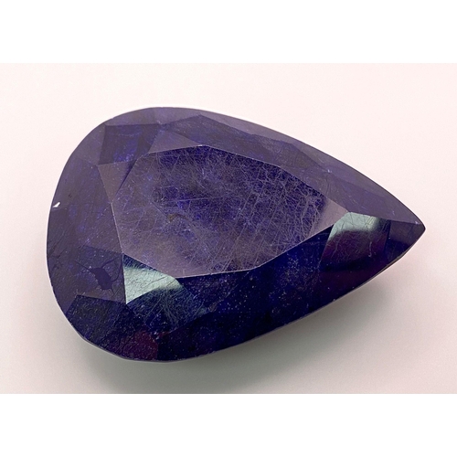 1561 - A 473.06ct Large Pear Shape Blue Sapphire Gemstone. Comes with the IGLI Certificate