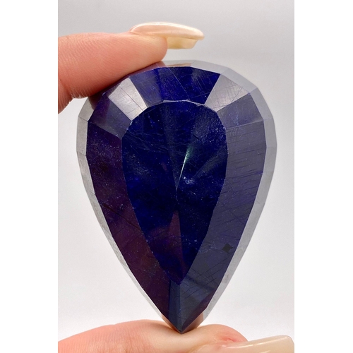 1561 - A 473.06ct Large Pear Shape Blue Sapphire Gemstone. Comes with the IGLI Certificate