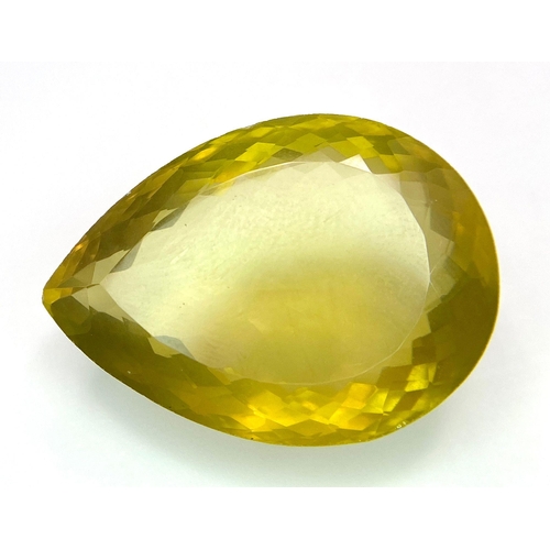 1568 - A 56.22ct Madagascar Natural Citrine, in the Pear Faceted Cut. Comes with the AIG Certificate and Se... 