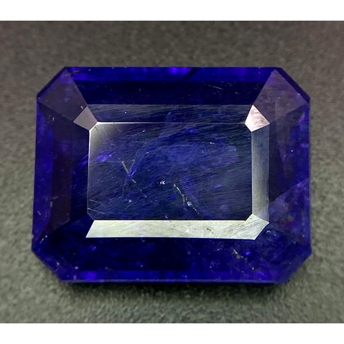 988 - A 20.67ct Faceted Tanzanite Gemstone. Comes with the GFCO Certificate. Very Rare Large Size Transluc... 