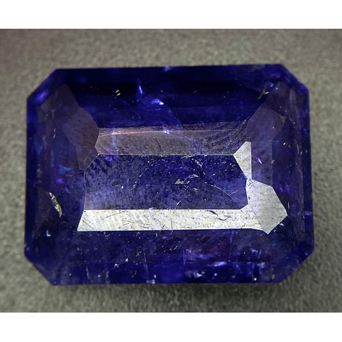 988 - A 20.67ct Faceted Tanzanite Gemstone. Comes with the GFCO Certificate. Very Rare Large Size Transluc... 