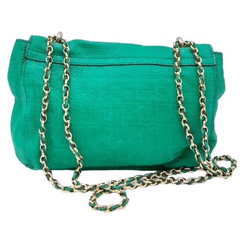 15 - A green Mulberry Lily mini bag with gold tone hardware and matching strap. Size approx. 20x18x8cm. C... 