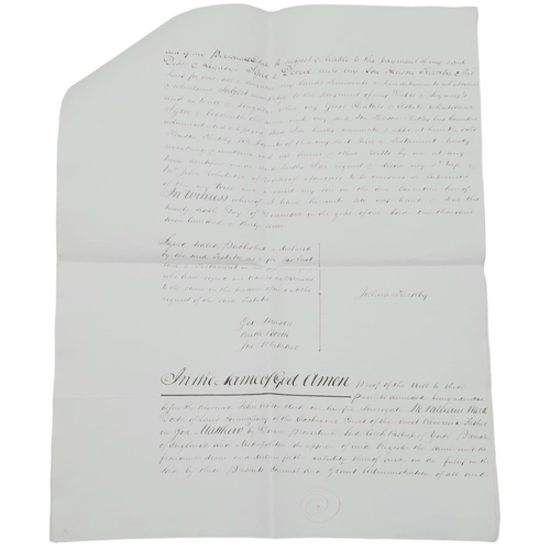 1491 - A Parcel of Two Extremely Rare Antique Historical Documents Comprising; 1) 1737 Dated Original Copy ... 