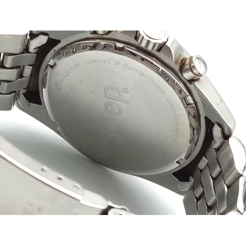 1484 - A Men’s Stainless Steel Chronograph Date Watch by Jeep. 45mm Including Crown. New Battery Fitted Dec... 