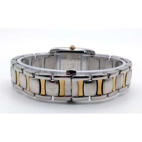 1457 - A Ladies Rotary, Bi-Metal, Stone Bezel Set Bracelet Watch Model LB02796.06. Full Working Order and V... 